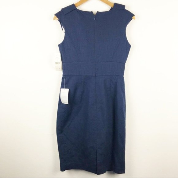 Eliza J Navy Missy Textured Sheath Dr… - Picture 10 of 12